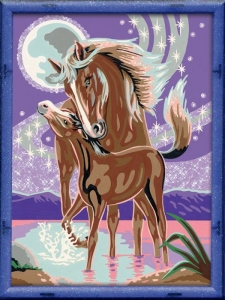 Лошадка под луной 18 x 34  (раскраска)